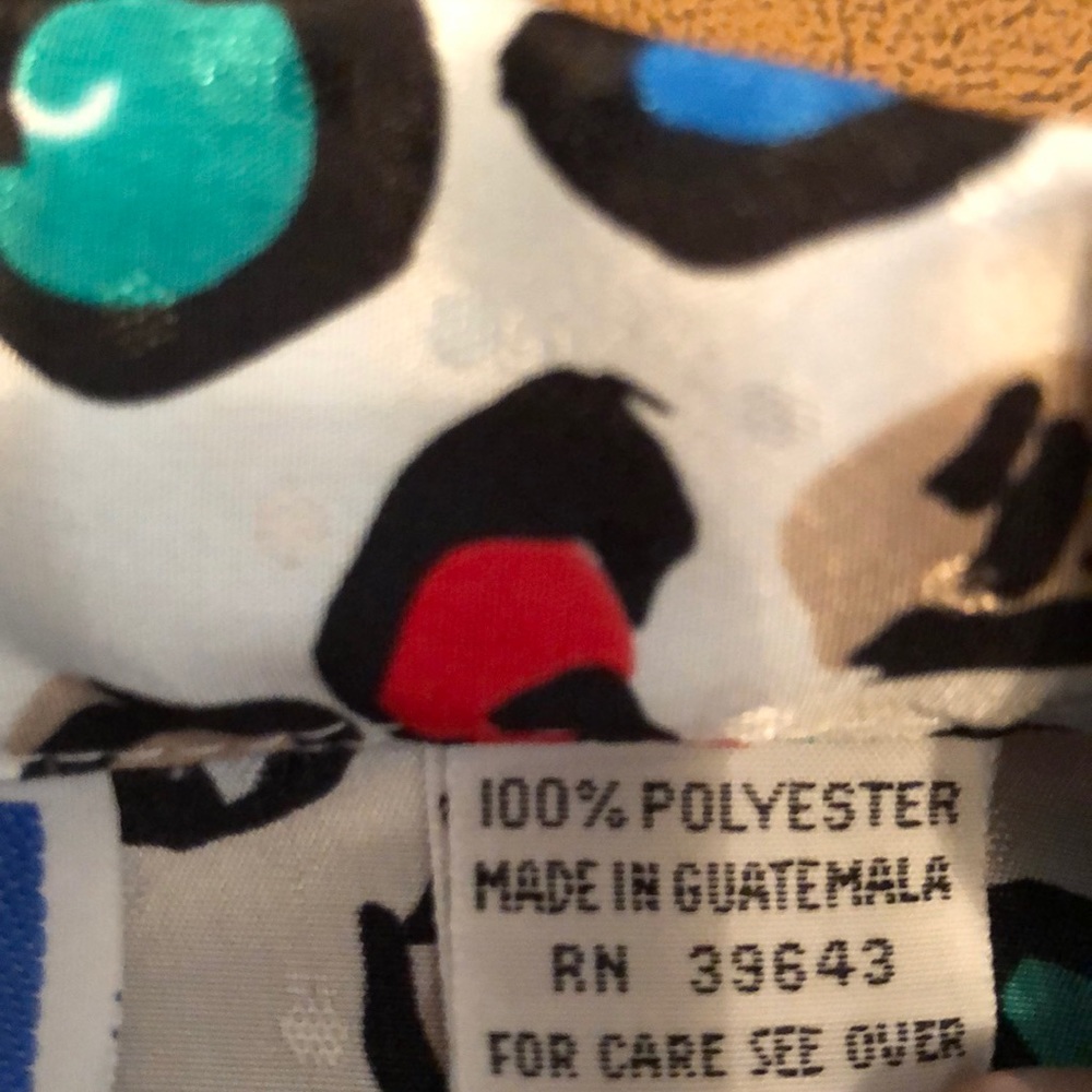 Vtg Lightweight Polyester Abstract Pullover Blouse - image 5